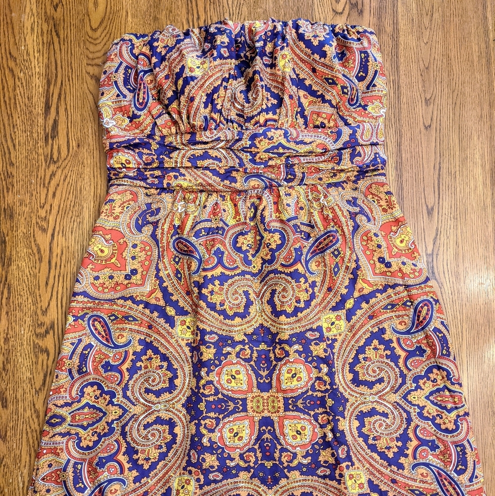 The Limited Strapless Paisley Dress